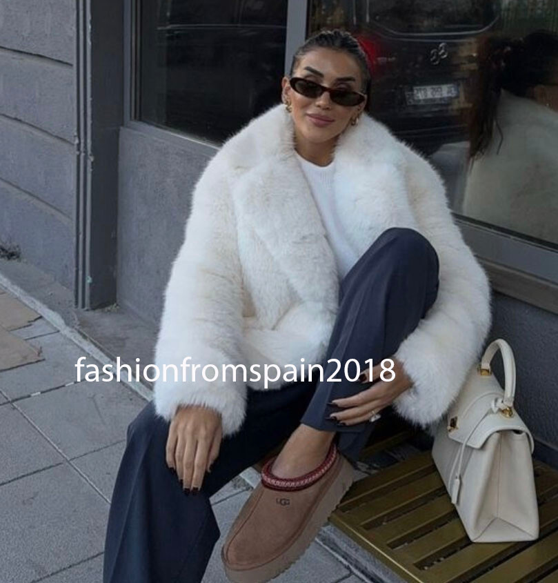 ZARA NEW WOMAN ZW COLLECTION FAUX FUR JACKET ECRU S,M,L 4360 ZARA NEW WOMAN ZW COLLECTION FAUX FUR JACKET ECRU S,M,L 4360