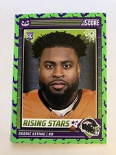 Audric Estime 2024 Score Halloween Green Bats Rising Stars #2 Broncos RC