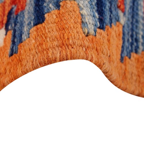 Afghan Wool Runner Rug Chobi Vegetable Kilim Earthy Tones 6.4x2.6 ft - Picture 5 of 8