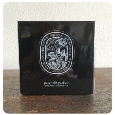 diptyque paris eau rose patch de parfum perfumed sticker for skin new in box