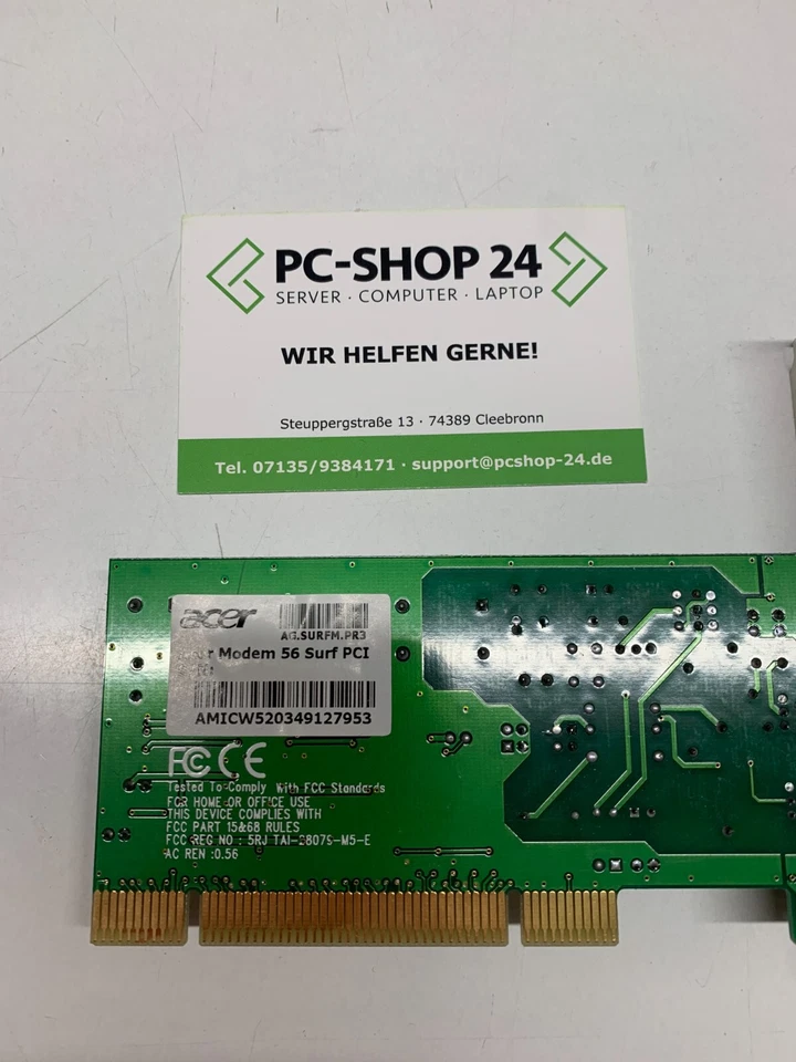 ACER Modem 56k Surf analog PCI RJ11 - Bild 2 von 3