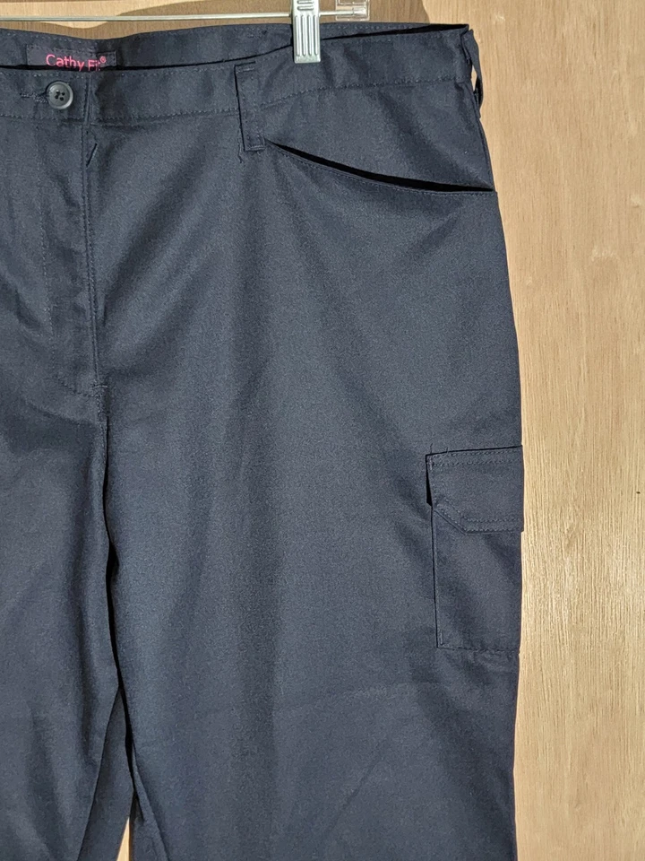 cintas cathy fit cargo mujer 18 SH recto frente plano tiro alto azul marino Foto 3 de 4
