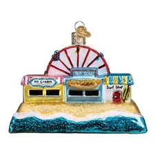 Old World Christmas Blown Glass Ornament, Beachscape