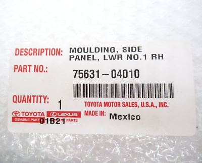 TOYOTA 7563104010 Genuine OEM Factory Original Lower Molding for  
