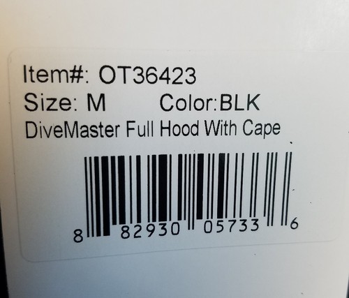 Neoprene Performance Hood for Wetsuit Dive Suit - MEDIUM - 3mm SB5 1401 - Picture 3 of 3