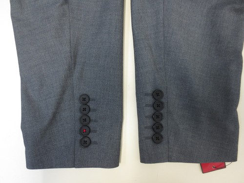 NWT Alfani Red Suit Jacket Sport Coat Blazer Gray Wool Blend 2 Btn 2 Vent Sz L - Picture 8 of 12