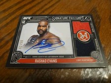 2017 Topps UFC Museum Signature Swatches Dual Relic Autograph 42/50 Rashad Evans