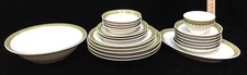 Dish Set Royal Saxony Loraine Pattern Plates Serving Bowl Platter Saucer 21 Pc