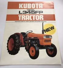 Kubota Dieselschlepper L345FP Original 80er Jahre Verkaufsprospekt