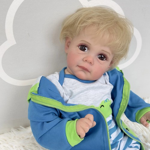 24inch Finished Reborn Baby Doll Toddler Boy Soft Body Realistic Handmade Gifts - Picture 6 of 8