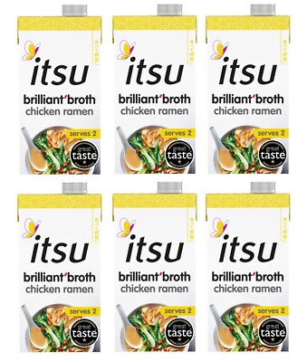 itsu Chicken Ramen Brilliant Broth for 2 500ml PACK OF 6