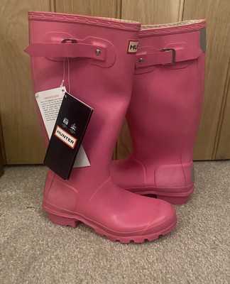 pink hunter wellies size 6