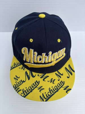 Michigan Wolverines Hat cap Snapback flat rim