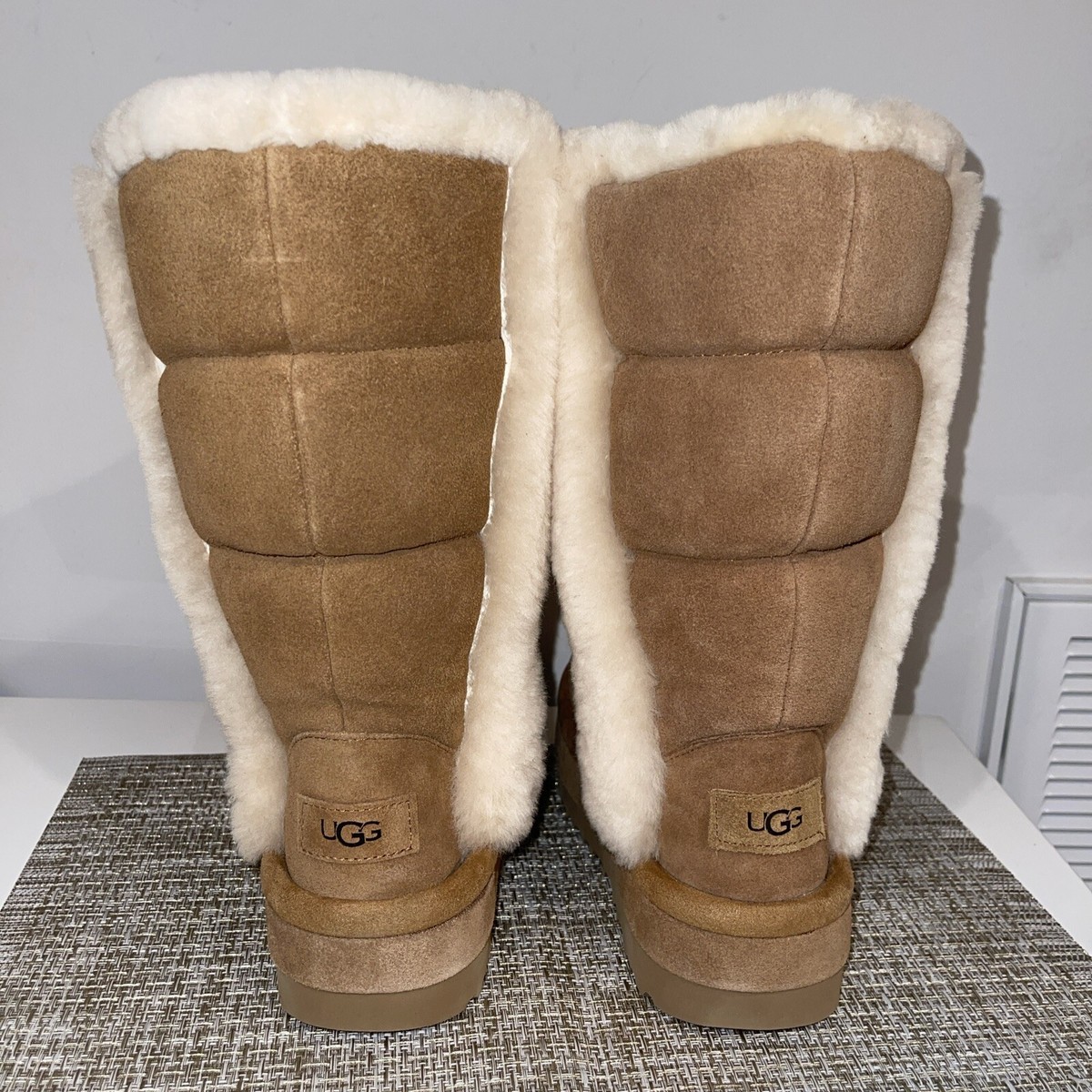 UGG CLASSIC CHILLAPEAK TALL CHESTNUT SUEDE WOMEN'S BOOTS US