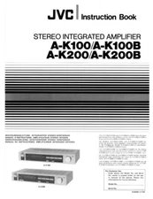 JVC A-K100 A-K100B A-K200 A-K200B Amplifier Owners Instruction Manual Reprint