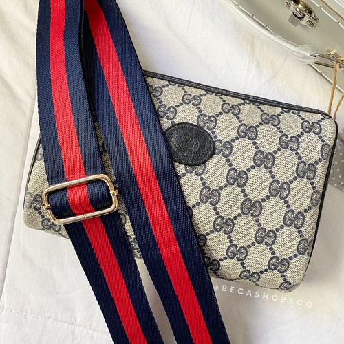 Rot und blau Web Canvas Geldbörse Riemen Ersatz - Bild 8 von 9