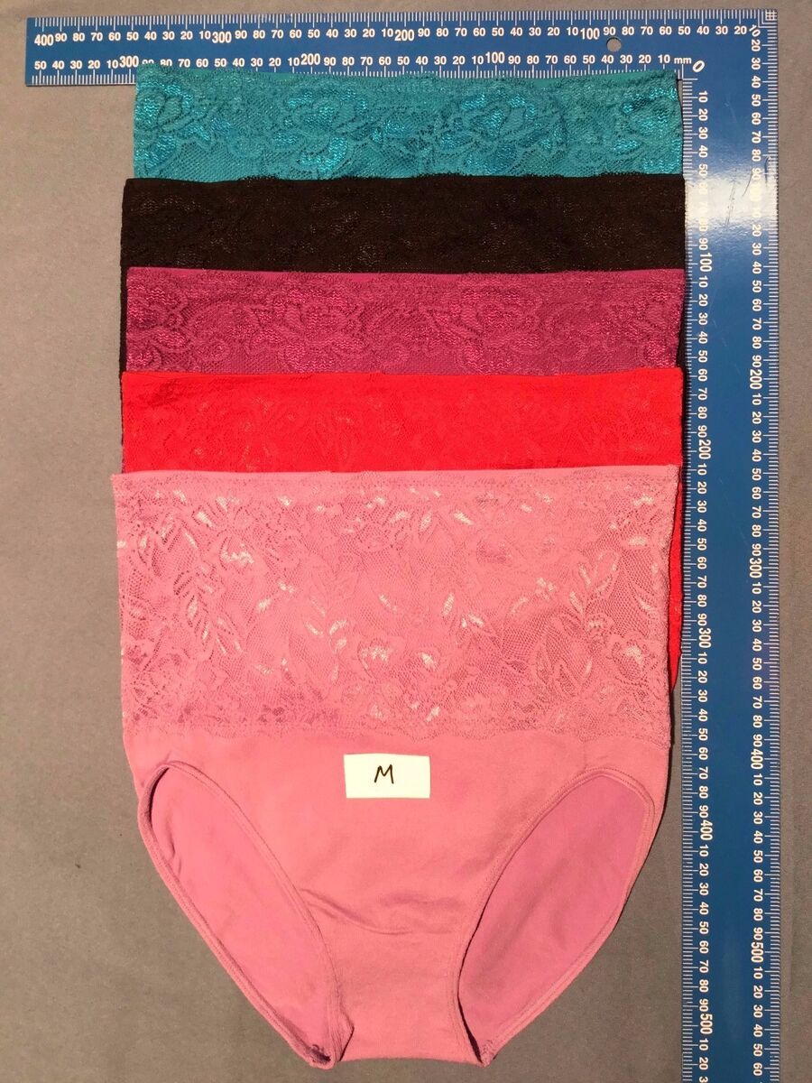 Rhonda Shear Ahh Seamless Lace 6 pack Full Biref womens underwear XS-2XL
