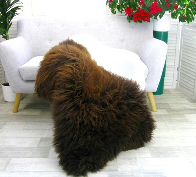 ISLÄNDISCHER LAMMFELL TEPPICH EINZELSESSEL SOFA HAUT LAMMFELL HAUSTIERBETT G671 - Bild 1 von 4
