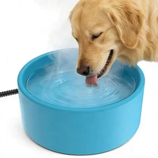 Heated Pet Bowl -  Dog Heating Bowl Outdoor Winter Dog Water Bowl with Anti-Bite