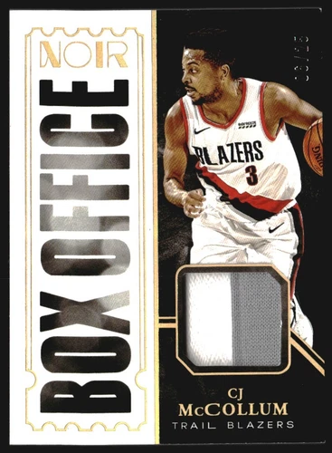 2020-21 Panini Noir Box Office Memorabilia Prime #19 CJ McCollum /25