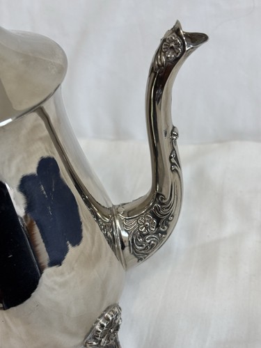 Vintage Leonard Silver Plated Ornate Tea Coffee Pot With Hinged Lid - Picture 4 of 6