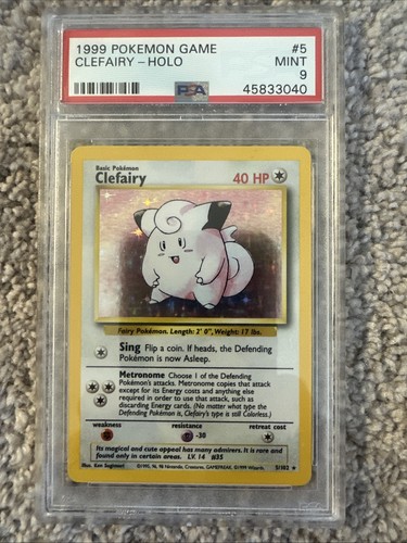 Clefairy graded PSA 9 for sale on eBay