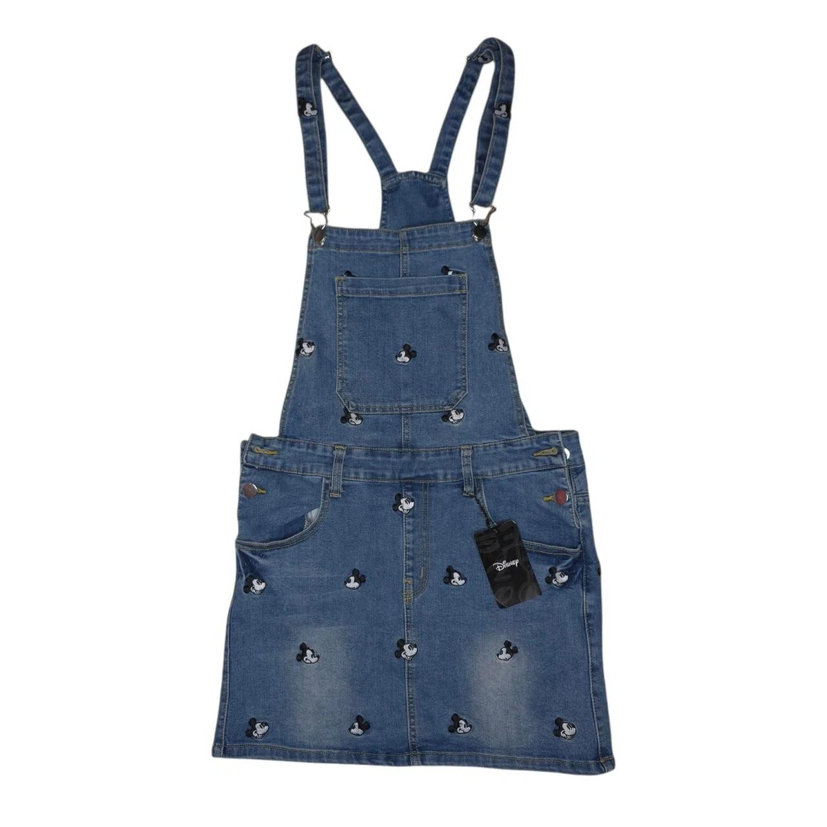 white christmas dresses Denim Embroidered Overalls – Alaia Destiny Apparel main image 1