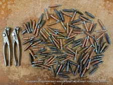 125 ASSORTED USED AIRCRAFT AVIATION SHEET METAL RIVET TOOLS FREE SHIPPING