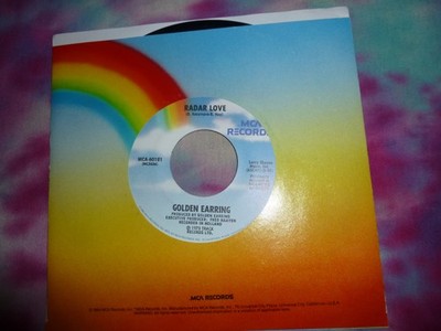 GOLDEN EARRING Radar Love 45 RPM 1980s Classic Rock Re-Issue EX Vinyl