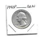 1940P WASHINGTON QUARTER CH AU