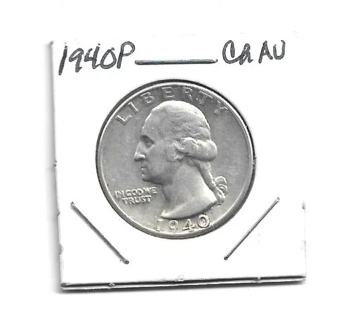 1940P WASHINGTON QUARTER CH AU