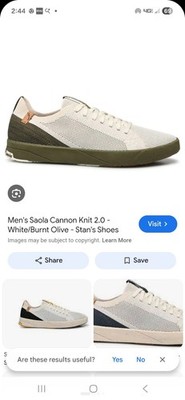 SAOLA Cannon Knit M 2.0 Burnt Olive Sustainable Sneakers Men's Size 11