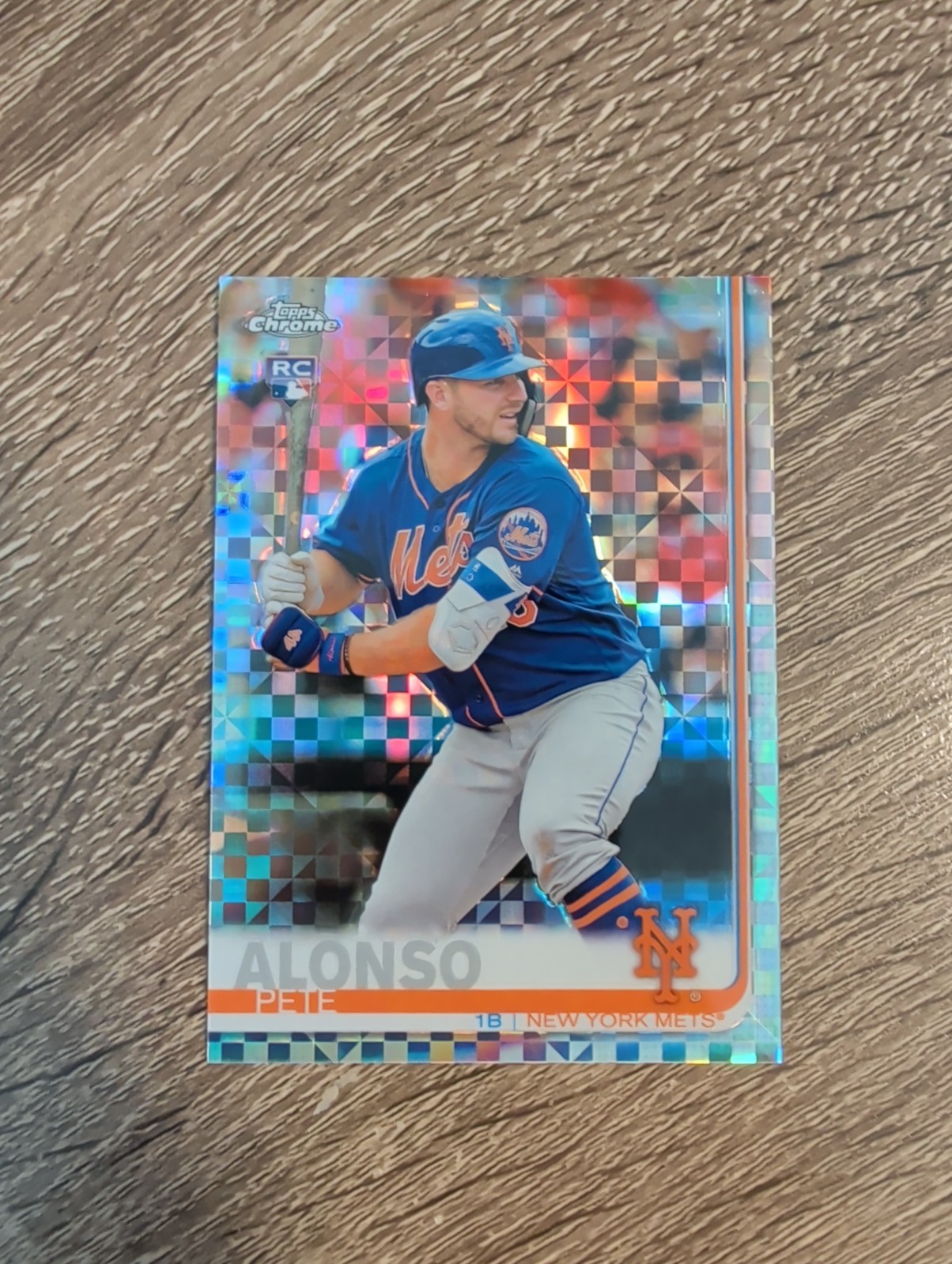 2019 Topps Chrome Pete Alonso RC Rookie X-Fractor New York Mets #204