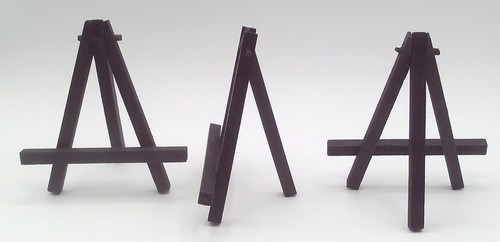 Miniature Black Wood Easels 4" x 4" Lot of 32 - Wedding Decor