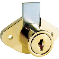 Compx National C8803-C346a-3 Cabinet And Drawer Dead Bolt Locks, Brass, 15/16"