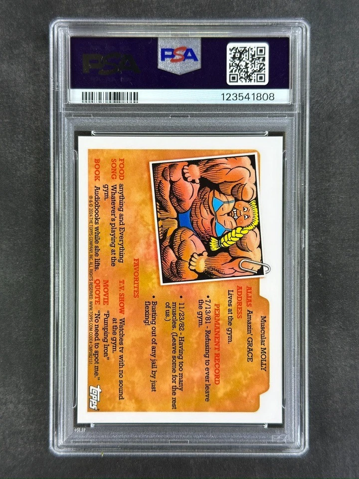 2024 Topps Chrome Garbage Pail Kids #1c Medieval Max Orange Refractor /25 PSA 10 - Image 2 of 2