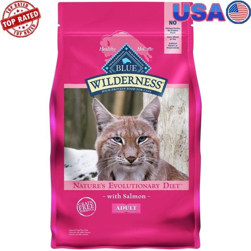 High Protein Salmon Natural Dry Cat Food Carbohydrates Premium-Quality 4 Lb.