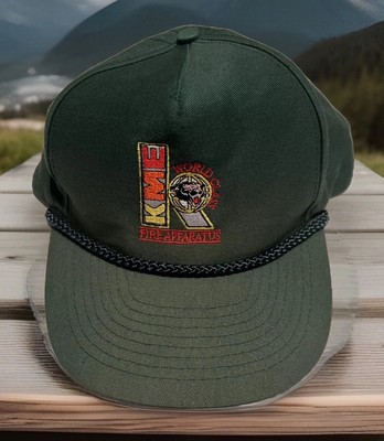 Vintage KME Fire Apparatus Hat Cap Rope Green Double Snap Back MOHR S Brand