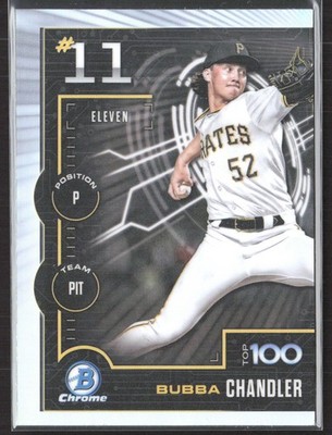 BUBBA CHANDLER 2025 BOWMAN CHROME SCOUTS TOP 100 PIRATES #BTP-11