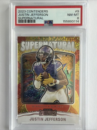 2023 Contenders Justin Jefferson 9 Supernatural PSA NM-MT 8