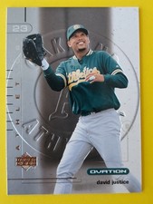 2002 Upper Deck Ovation Baseball Card #2 David Justice - OAKLAND ATHLETICS