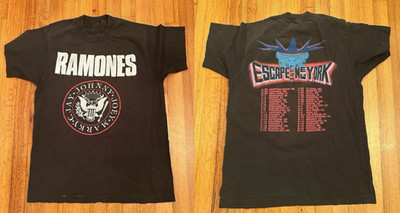 1990s Vintage Ramones Escape from New York concert t shirt single stitch S-5XL