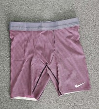 Nike Pro Elite Lined Made in the USA Fuchsia Men Half Tights Sz Large FD5784-011