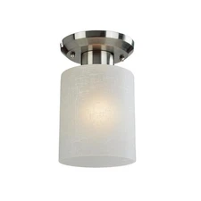 Z-Lite 152F-1 Cobalt 1 Light Flushmount Ceiling Fixture - Nickel