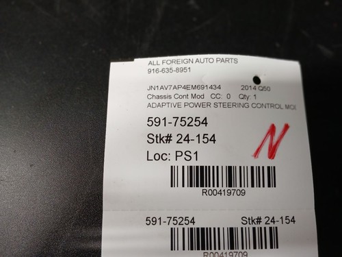 14 15 INFINITI Q50 ADAPTIVE POWER STEERING CONTROL MODULE OEM 28505-4GA1C - Picture 7 of 15