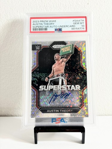 Austin Theory Superstar Auto Undercard 2023 Panini Prizm WWE Graded PSA 10