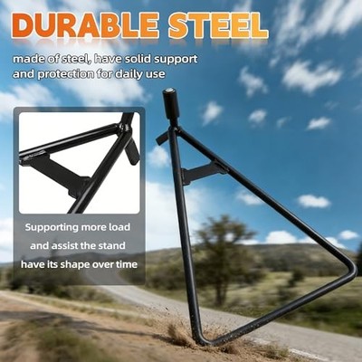 Dirt Bike Triangle Stand,Universal Motorcycle Kickstand Rear Side