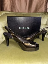 Chanel Patent Leather Slingback Size 40 / US 9.5
