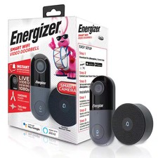 Energizer Connect Smart 1080p Wi-Fi Video Doorbell with Wireless Chime