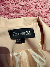 Forever 21 Damen Blazer Beige S/P 100% Seide ...
